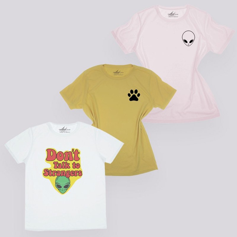 Kit de 3 Camisetas - Stranger - 100% Algodão - Gola Redonda Kit de 3 Camisetas - Stranger - 100% Algodão - Gola Redonda