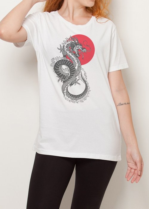 Camiseta Dragon - Branca - MR Lupas