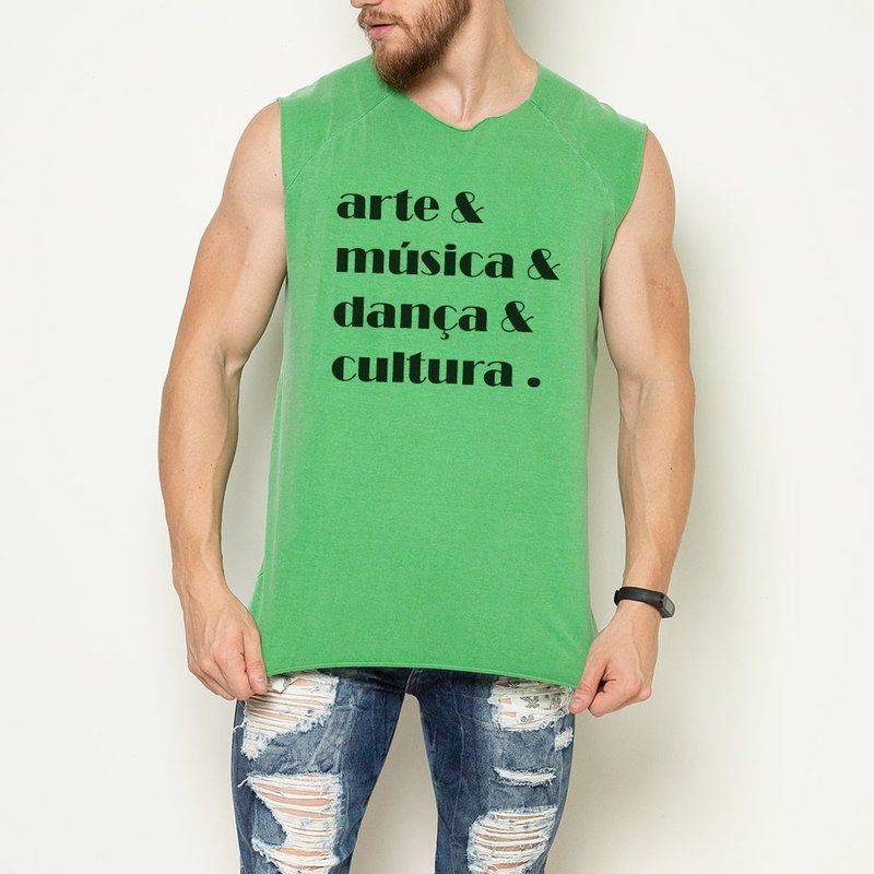 Regata Machão Arte Música - Verde Regata Machão Arte Música - Verde