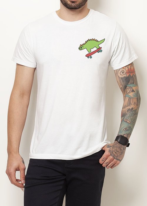 Camiseta Sem Internet Dino Google Feminina Branca em Promoção na Americanas