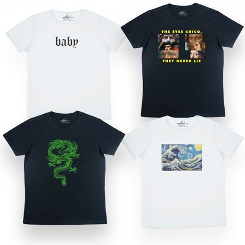Kit de 4 Camisetas - Dragão Baby Eyes Waves - 100% Algodão - Gola Redonda Kit de 4 Camisetas - Dragão Baby Eyes Waves - 100% Algodão - Gola Redonda