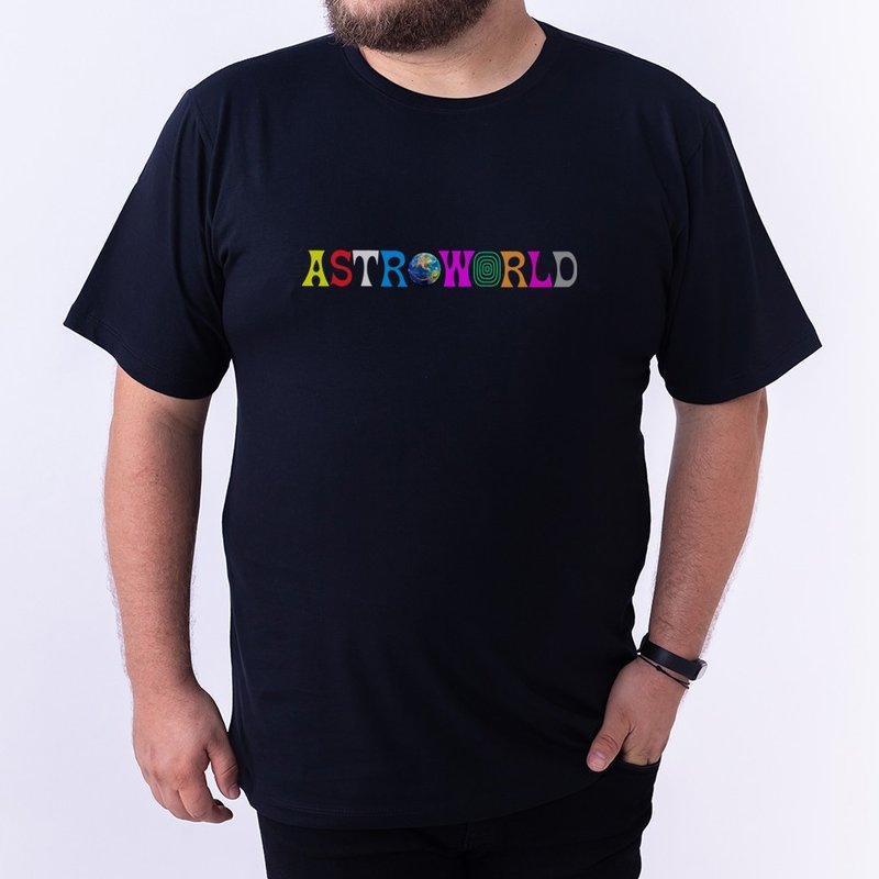 Camiseta Astroworld - Plus Size Preta Camiseta Astroworld - Plus Size Preta