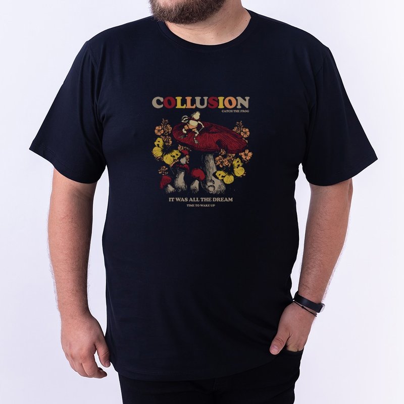 Camiseta Collusion Frog - Plus Size Preta Camiseta Collusion Frog - Plus Size Preta