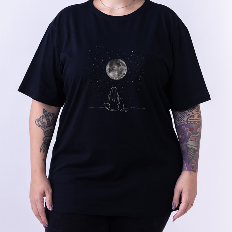 Camiseta Stars - Plus Size Preta Camiseta Stars - Plus Size Preta