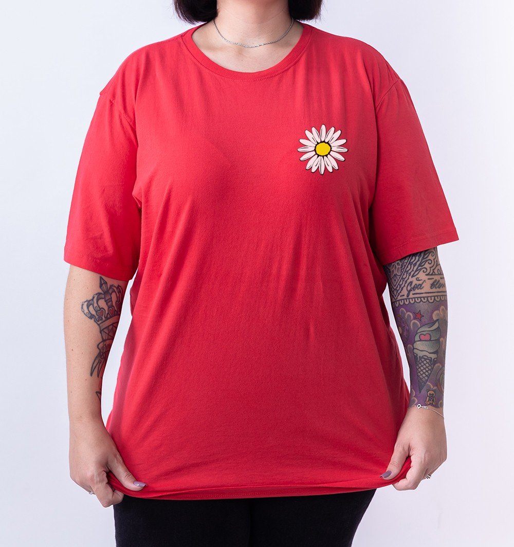 blusa girassol plus size