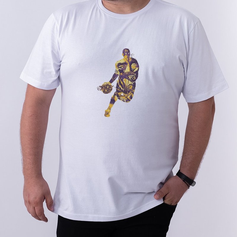 Camiseta Kobe Art - OverPlus Size Branca Camiseta Kobe Art - OverPlus Size Branca