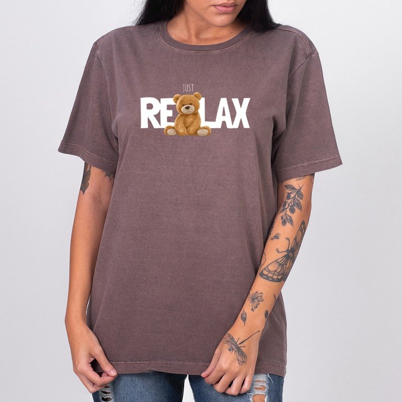 Camiseta Just Relax - Marrom Camiseta Just Relax - Marrom