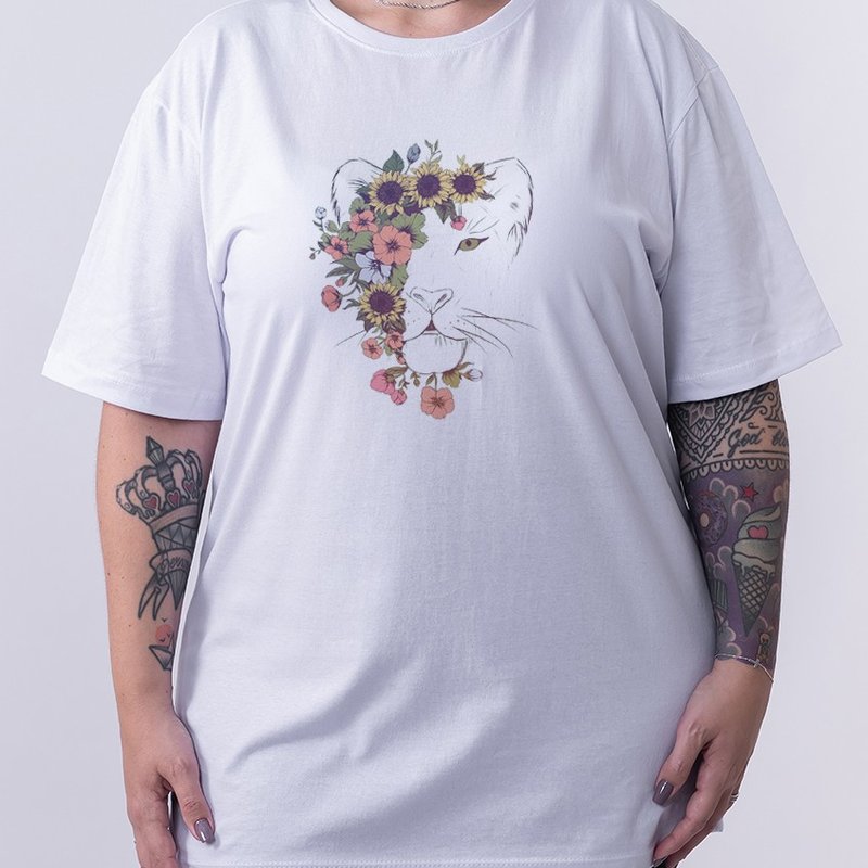 Camiseta Leõa - Branca Plus Size Camiseta Leõa - Branca Plus Size