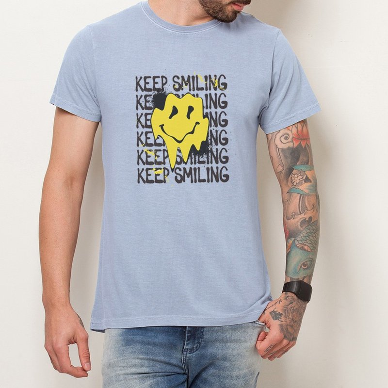 Camiseta Keep Smiling - Cinza Camiseta Keep Smiling - Cinza