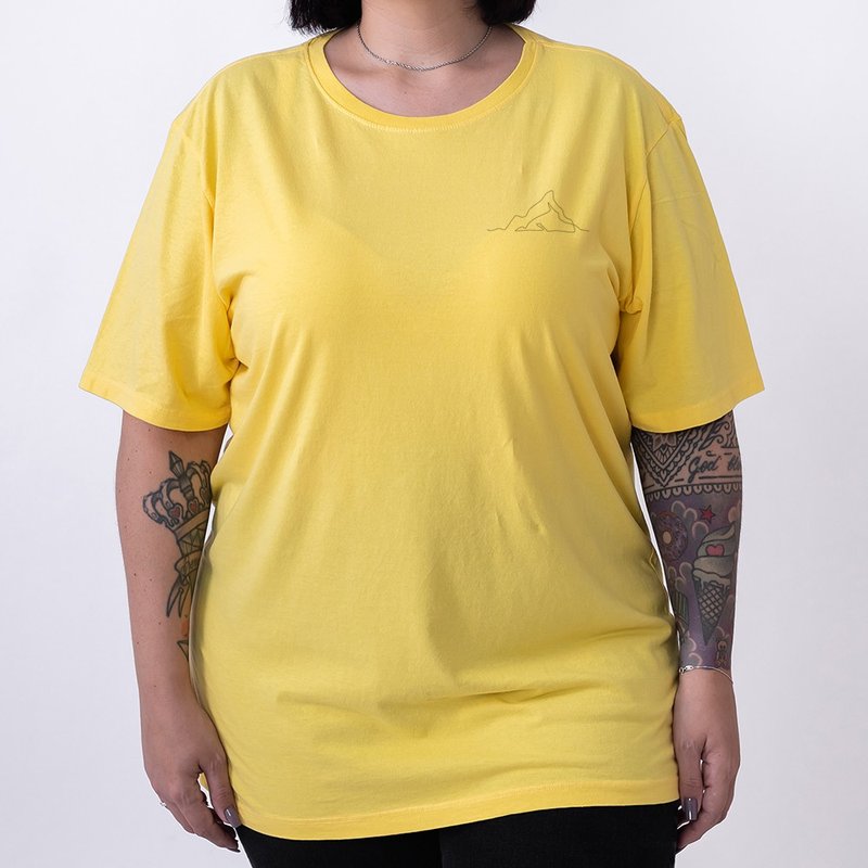 Camiseta Mountain - Amarela Plus Size Camiseta Mountain - Amarela Plus Size