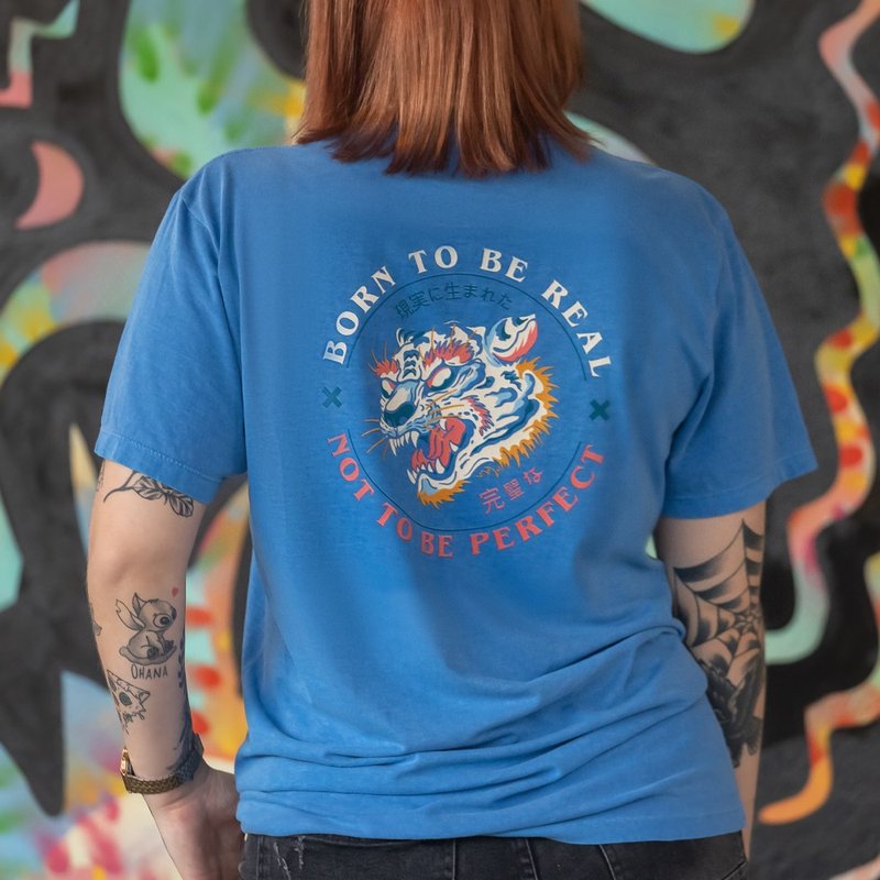 Camiseta Born Tiger - Azul Camiseta Born Tiger - Azul